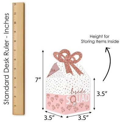 Big Dot Of Happiness Bride Squad - Square Favor Gift Boxes - Rose Gold Bridal Shower Or Bachelorette Party Bow Boxes - Set Of 12 5 Big Dot Of Happiness Bride Squad - Square Favor Gift Boxes - Rose Gold Bridal Shower Or Bachelorette Party Bow Boxes - Set Of 12 - Image 5