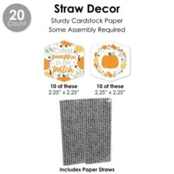 Big Dot Of Happiness Little Pumpkin - Fall Birthday Party Or Baby Shower Favors And Cupcake Kit - Fabulous Favor Party Pack - 100 Pieces -Anagram Shop GUEST a16712db 12bc 4b65 ac56 fb68a3aadd07