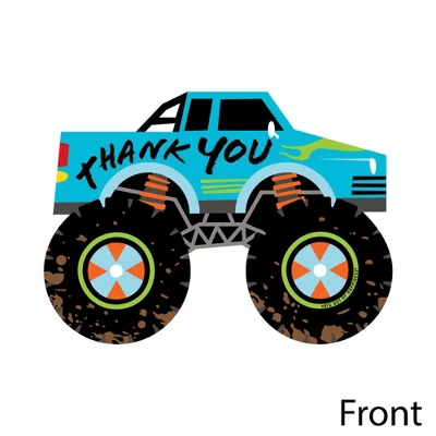 Big Dot Of Happiness Smash And Crash - Monster Truck - Shaped Thank You Cards - Boy Birthday Party Thank You Note Cards With Envelopes - Set Of 12 2 Big Dot Of Happiness Smash And Crash - Monster Truck - Shaped Thank You Cards - Boy Birthday Party Thank You Note Cards With Envelopes - Set Of 12 - Image 2