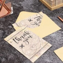 Pipilo Press 48 Pack Travel Thank You Cards With Envelopes, 4x6 Notecards With Airplane, Map, And Adventure Design, Brown