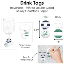 Big Dot Of Happiness Par-Tee Time - Golf - Birthday Or Retirement Party Paper Charger And Table Decorations - Chargerific Kit - Place Setting For 8 -Anagram Shop GUEST a2757b2b b83c 4899 8b29 cdc16ccfe585