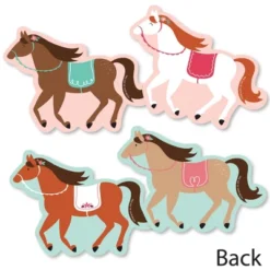 Big Dot Of Happiness Run Wild Horses - Decorations DIY Pony Birthday Party Essentials - Set Of 20
