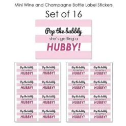 Big Dot Of Happiness Bride-To-Be - Mini Wine And Champagne Bottle Label Stickers - Bridal Shower Or Classy Bachelorette Party Favor Gift - Set Of 16 -Anagram Shop GUEST a2e1575b 9645 4b44 9426 47473d49379b