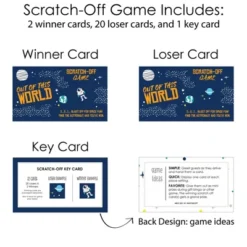 Big Dot Of Happiness Blast Off To Outer Space - Rocket Ship Baby Shower Or Birthday Party Game Scratch Off Cards - 22 Count -Anagram Shop GUEST a361c97a 19bd 4092 9e9e 6b56386c8a85