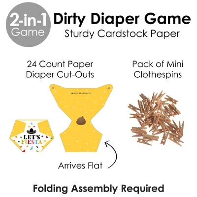 Big Dot Of Happiness Let's Fiesta - Baby Shower Conversation Starter - 2-in-1 Dirty Diaper Game - Set Of 24 3 Big Dot Of Happiness Let's Fiesta - Baby Shower Conversation Starter - 2-in-1 Dirty Diaper Game - Set Of 24 - Image 3