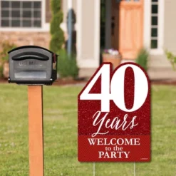 Big Dot Of Happiness We Still Do - 40th Wedding Anniversary - Party Decorations - Anniversary Party Welcome Yard Sign