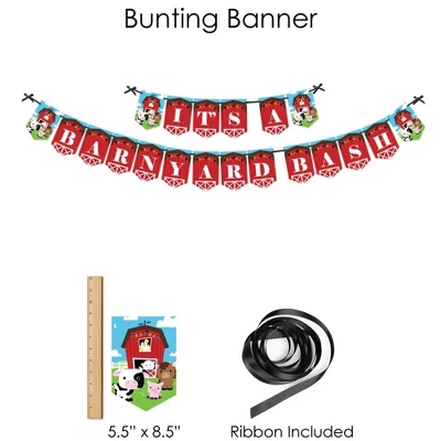 Big Dot Of Happiness Farm Animals - Barnyard Baby Shower Or Birthday Party Supplies - Banner Decoration Kit - Fundle Bundle 2 Big Dot Of Happiness Farm Animals - Barnyard Baby Shower Or Birthday Party Supplies - Banner Decoration Kit - Fundle Bundle - Image 2