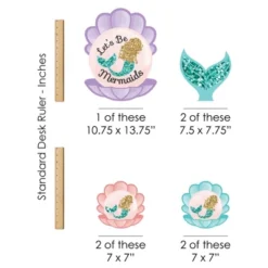 Big Dot Of Happiness Let's Be Mermaids - Baby Shower Or Birthday Party Centerpiece Table Decorations - Tabletop Standups - 7 Pieces -Anagram Shop GUEST a46b082e 98f9 4425 bbd0 2086dacc5903