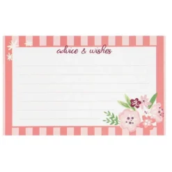 Juvale 50 Pack Advice Cards With Box For Wedding Receptions, Wishes For The Bride, 8 X 8 In
