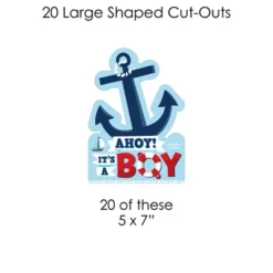 Big Dot Of Happiness Ahoy It's A Boy - Nautical Baby Shower DIY Decorations - Clothespin Garland Banner - 44 Pieces -Anagram Shop GUEST a4ec1429 8a99 4f63 8d80 2c2b21af54c7