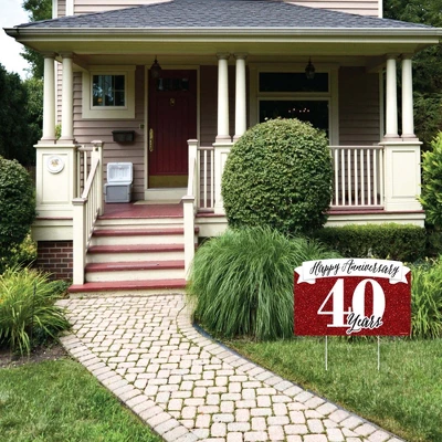 Big Dot Of Happiness We Still Do - 40th Wedding Anniversary - Anniversary Party Yard Sign Lawn Decorations-Happy Anniversary 40 Years Party Yardy Sign 2 Big Dot Of Happiness We Still Do - 40th Wedding Anniversary - Anniversary Party Yard Sign Lawn Decorations-Happy Anniversary 40 Years Party Yardy Sign - Image 2