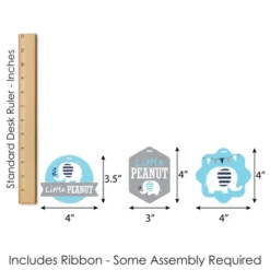 Big Dot Of Happiness Blue Elephant - Assorted Hanging Boy Baby Shower Or Birthday Party Favor Tags - Gift Tag Toppers - Set Of 12 -Anagram Shop GUEST a56f0175 1bc0 435d a503 7c88bdf30818