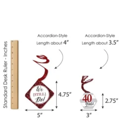 Big Dot Of Happiness We Still Do - 40th Wedding Anniversary - Anniversary Party Hanging Decor - Party Decoration Swirls - Set Of 40 -Anagram Shop GUEST a5935433 8245 428d bc38 a6c246384d2f