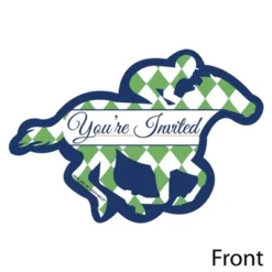 Big Dot Of Happiness Kentucky Horse Derby - Shaped Fill-in Invitations - Horse Race Party Invitation Cards With Envelopes - Set Of 12