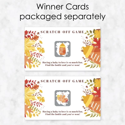 Big Dot Of Happiness Fall Foliage Baby - Autumn Leaves Baby Shower Game Scratch Off Cards - 22 Count 2 Big Dot Of Happiness Fall Foliage Baby - Autumn Leaves Baby Shower Game Scratch Off Cards - 22 Count - Image 2