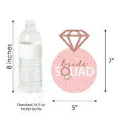 Big Dot Of Happiness Bride Squad - Ring Decorations DIY Rose Gold Bridal Shower Or Bachelorette Party Essentials - Set Of 20 -Anagram Shop GUEST a761afe3 c929 4c03 8ca9 ec30639a33b4