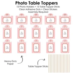 Big Dot Of Happiness 1st Birthday Little Miss Onederful - Girl First Birthday Party Picture Centerpiece Sticks - Photo Table Toppers - 15 Pieces -Anagram Shop GUEST a77bc8c6 bae7 4cba b546 3939e94ef11c