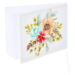 Sustainable Greetings Floral Wedding Guest Book For Reception, Baby Shower With 56 Sheets/112 Pages, Bookmark Ribbon (8x6 In) 9 Sustainable Greetings Floral Wedding Guest Book For Reception, Baby Shower With 56 Sheets/112 Pages, Bookmark Ribbon (8x6 In) -Anagram Shop GUEST a78790a7 3aa9 4c20 a466 dec3bfaa4b75