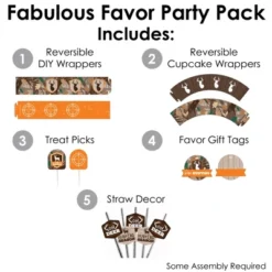 Big Dot Of Happiness Gone Hunting - Deer Hunting Camo Baby Shower Or Birthday Party Favors And Cupcake Kit - Fabulous Favor Party Pack - 100 Pieces