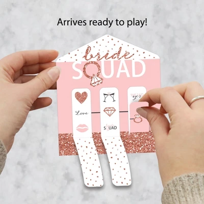 Big Dot Of Happiness Bride Squad - Rose Gold Bridal Shower Or Bachelorette Party Game Pickle Cards - Pull Tabs 3-in-a-Row - Set Of 12 1 Big Dot Of Happiness Bride Squad - Rose Gold Bridal Shower Or Bachelorette Party Game Pickle Cards - Pull Tabs 3-in-a-Row - Set Of 12