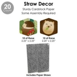 Big Dot Of Happiness Forest Hedgehogs - Woodland Birthday Party Or Baby Shower Favors And Cupcake Kit - Fabulous Favor Party Pack - 100 Pieces -Anagram Shop GUEST a810d9e0 a192 4226 a5b0 d620000bdfdb