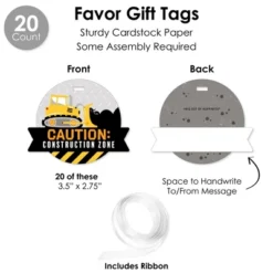 Big Dot Of Happiness Dig It - Construction Party Zone - Baby Shower Or Birthday Party Favors And Cupcake Kit - Fabulous Favor Party Pack - 100 Pieces -Anagram Shop GUEST a82714ed 6344 49d8 b3d0 da2a14b17756