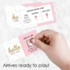 Big Dot Of Happiness Hello Little One - Pink And Gold - Girl Baby Shower Game Scratch Off Cards - 22 Count