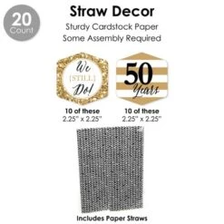 Big Dot Of Happiness We Still Do - 50th Wedding Anniversary - Anniversary Party Favors And Cupcake Kit - Fabulous Favor Party Pack - 100 Pieces -Anagram Shop GUEST a8ae926f dae9 42f2 b19e d830e368c939