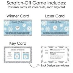 Big Dot Of Happiness Winter Wonderland - Snowflake Holiday Party And Winter Wedding Game Scratch Off Cards - 22 Count -Anagram Shop GUEST a9e75eef 3764 4522 8a90 7b7c47a61258