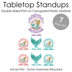 Big Dot Of Happiness Let's Be Mermaids - Baby Shower Or Birthday Party Centerpiece Table Decorations - Tabletop Standups - 7 Pieces -Anagram Shop GUEST ab0c7944 5af0 444a 8af4 642208ca4ac4