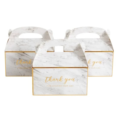 Sparkle And Bash 24 Pack White Gable Boxes For Favors, Wedding, Birthday, Thank You Gift Box, 6 X 3 In 7 Sparkle And Bash 24 Pack White Gable Boxes For Favors, Wedding, Birthday, Thank You Gift Box, 6 X 3 In - Image 7