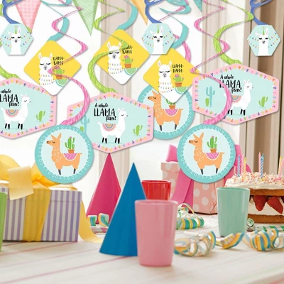 Big Dot Of Happiness Whole Llama Fun - Llama Fiesta Baby Shower Or Birthday Party Hanging Decor - Party Decoration Swirls - Set Of 40 1 Big Dot Of Happiness Whole Llama Fun - Llama Fiesta Baby Shower Or Birthday Party Hanging Decor - Party Decoration Swirls - Set Of 40
