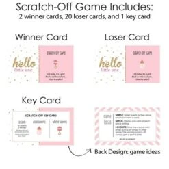 Big Dot Of Happiness Hello Little One - Pink And Gold - Girl Baby Shower Game Scratch Off Cards - 22 Count 6 Big Dot Of Happiness Hello Little One - Pink And Gold - Girl Baby Shower Game Scratch Off Cards - 22 Count -Anagram Shop GUEST ac69b9b3 ac0c 4171 b911 063af35d3a25