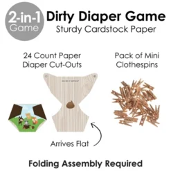 Big Dot Of Happiness Woodland Creatures - Baby Shower Conversation Starter - 2-in-1 Dirty Diaper Game - Set Of 24 8 Big Dot Of Happiness Woodland Creatures - Baby Shower Conversation Starter - 2-in-1 Dirty Diaper Game - Set Of 24 -Anagram Shop GUEST aca28c90 399e 4e8f aca0 7f15f6842d49