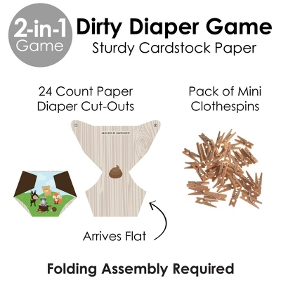 Big Dot Of Happiness Woodland Creatures - Baby Shower Conversation Starter - 2-in-1 Dirty Diaper Game - Set Of 24 3 Big Dot Of Happiness Woodland Creatures - Baby Shower Conversation Starter - 2-in-1 Dirty Diaper Game - Set Of 24 - Image 3
