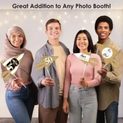 Big Dot Of Happiness We Still Do - 50th Wedding Anniversary - Triangle Anniversary Party Photo Props - Pennant Flag Centerpieces - Set Of 20 -Anagram Shop GUEST ad2af491 4c31 4348 9880 c668c7dfabe7