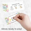 Big Dot Of Happiness Wildflowers Baby - Boho Floral Baby Shower Game Scratch Off Cards - 22 Count