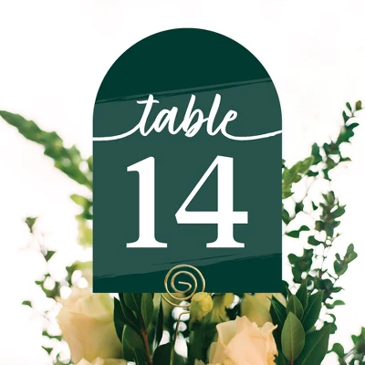 Big Dot Of Happiness Emerald Elegantly Simple - Wedding Receptions, Parties Or Events Double-Sided 5 X 7 Inches Cards - Table Numbers - 1-20 3 Big Dot Of Happiness Emerald Elegantly Simple - Wedding Receptions, Parties Or Events Double-Sided 5 X 7 Inches Cards - Table Numbers - 1-20 - Image 3