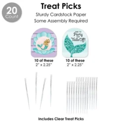 Big Dot Of Happiness Let's Be Mermaids - Baby Shower Or Birthday Party Favors And Cupcake Kit - Fabulous Favor Party Pack - 100 Pieces -Anagram Shop GUEST aee36bd0 06c6 4208 b3ab fc4877c6f5c4