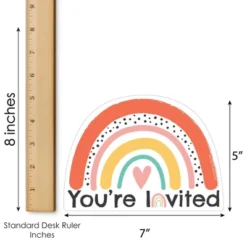 Big Dot Of Happiness Hello Rainbow - Shaped Fill-In Invitations - Boho Baby Shower And Birthday Party Invitation Cards With Envelopes - Set Of 12 -Anagram Shop GUEST af3a35da d137 40c5 b3e6 6dc2d83d7a53