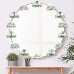 Big Dot Of Happiness Eucalyptus Greenery - DIY Blank Paper Desk Or Locker Labels - Classroom Name Tags - Set Of 32 -Anagram Shop GUEST af7d16c4 566a 4692 b0e0 43705775811e