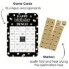 Big Dot Of Happiness Adult Happy Birthday - Gold - Find The Guest Bingo Cards And Markers - Birthday Party Bingo Game - Set Of 18