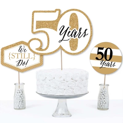 Big Dot Of Happiness We Still Do - 50th Wedding Anniversary - Anniversary Party Centerpiece Sticks - Table Toppers - Set Of 15 2 Big Dot Of Happiness We Still Do - 50th Wedding Anniversary - Anniversary Party Centerpiece Sticks - Table Toppers - Set Of 15 - Image 2