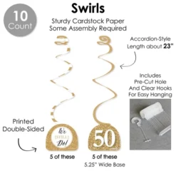 Big Dot Of Happiness We Still Do - 50th Wedding Anniversary - Anniversary Party Supplies Decoration Kit - Decor Galore Party Pack - 51 Pieces -Anagram Shop GUEST afceb21d 3d21 4d2d a4d1 ffa78b4c64bb