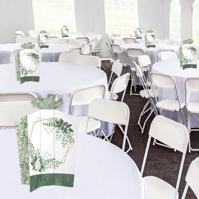 Big Dot Of Happiness Boho Botanical - Table Decorations - Greenery Party Fold And Flare Centerpieces - 10 Count 1 Big Dot Of Happiness Boho Botanical - Table Decorations - Greenery Party Fold And Flare Centerpieces - 10 Count