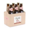 Big Dot Of Happiness Bride Squad - Rose Gold Bridal Shower Or Bachelorette Party Decorations For Women - 6 Beer Bottle Label Stickers & 1 Carrier