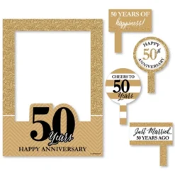 Big Dot Of Happiness We Still Do - 50th Wedding Anniversary Selfie Photo Booth Picture Frame & Props - Printed On Sturdy Material -Anagram Shop GUEST b13f8b0d 136b 48c7 9136 869baafb0e0c