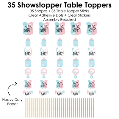 Big Dot Of Happiness Baby Gender Reveal - Team Boy Or Girl Party Centerpiece Sticks - Showstopper Table Toppers - 35 Pieces 3 Big Dot Of Happiness Baby Gender Reveal - Team Boy Or Girl Party Centerpiece Sticks - Showstopper Table Toppers - 35 Pieces - Image 3