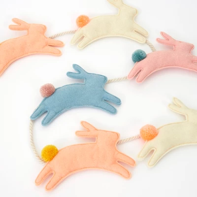 Meri-Meri Meri Meri Felt Bunny Garland (Pack Of 1) 2 Meri-Meri Meri Meri Felt Bunny Garland (Pack Of 1) - Image 2