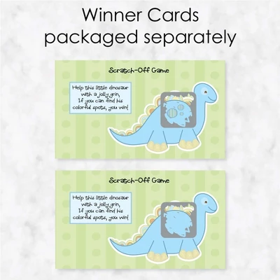 Big Dot Of Happiness Baby Boy Dinosaur - Baby Shower Or Birthday Party Game Scratch Off Cards - 22 Count 2 Big Dot Of Happiness Baby Boy Dinosaur - Baby Shower Or Birthday Party Game Scratch Off Cards - 22 Count - Image 2
